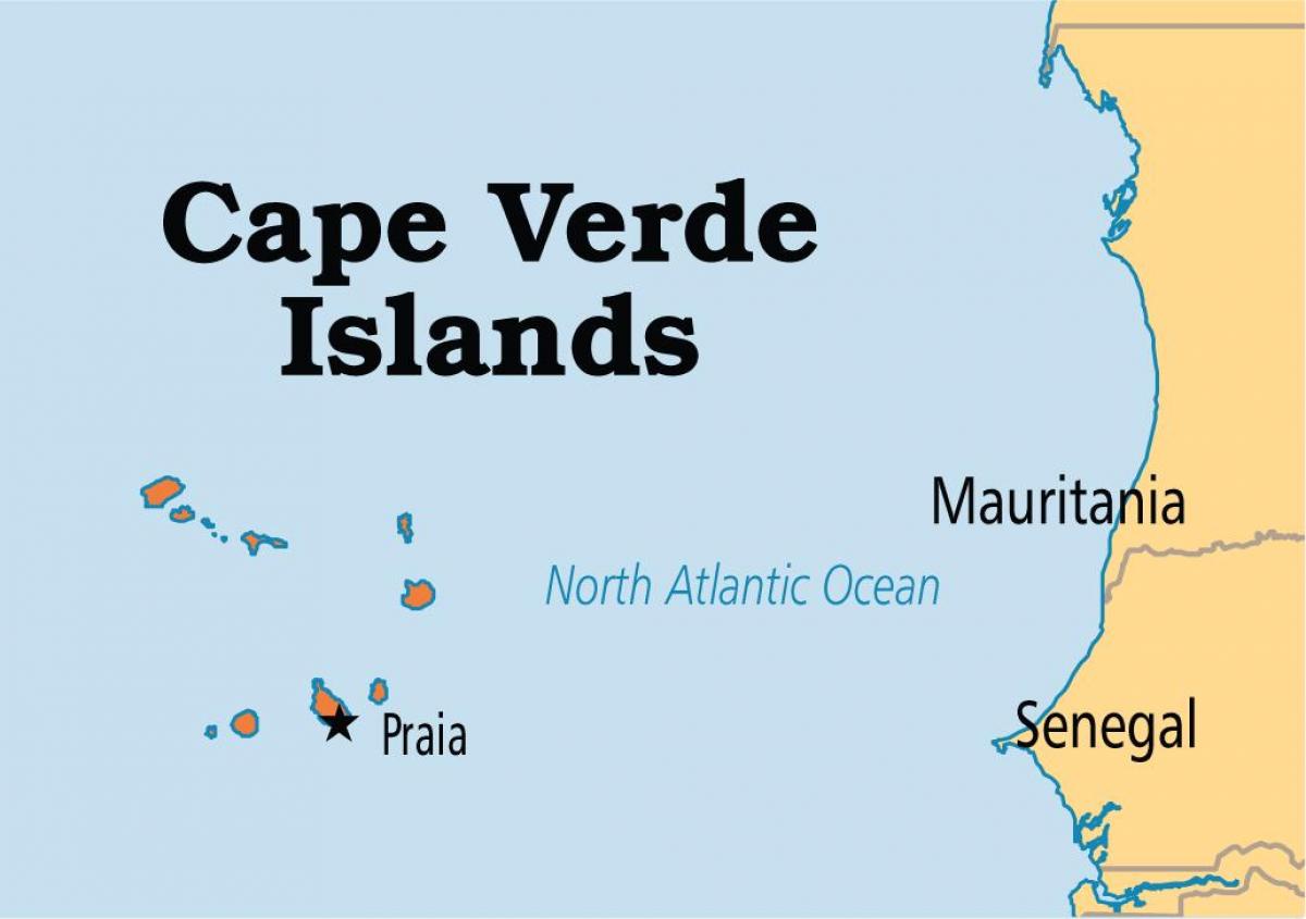 peta - peta yang menunjukkan Cape Verde pulau-pulau