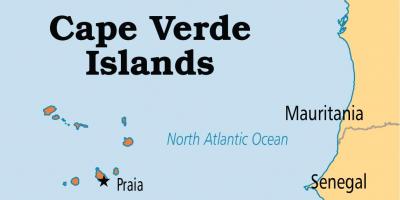 Peta - peta yang menunjukkan Cape Verde pulau-pulau