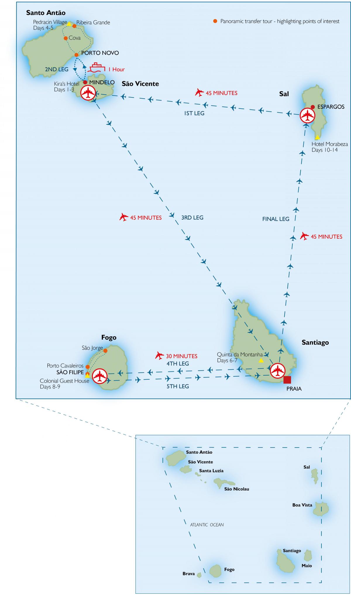 peta Cape Verde lapangan terbang