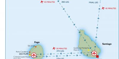 Peta Cape Verde lapangan terbang